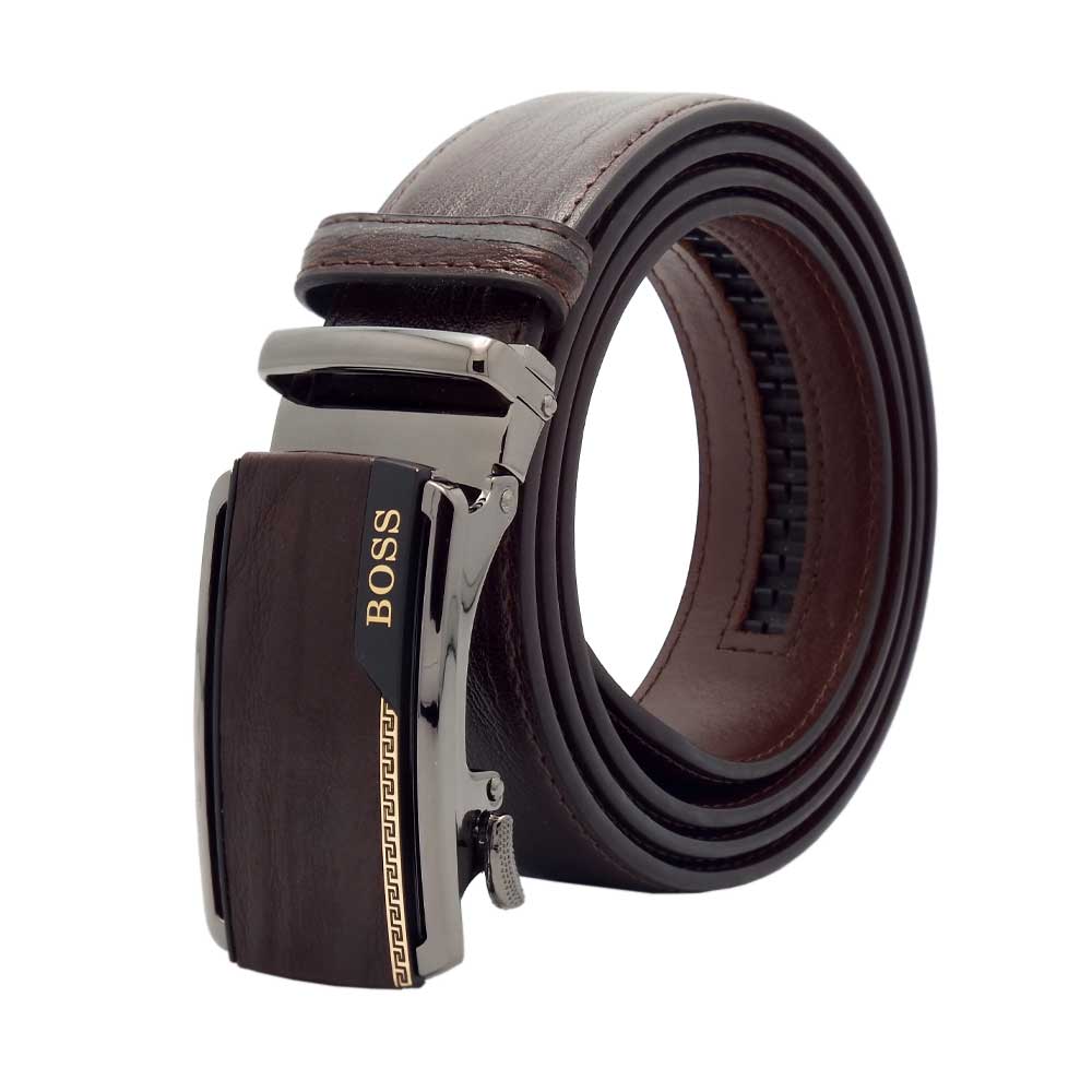 650 کمربند ریلی مردانه با طراحی مینیمال و چرم طبیعی — Men’s ratchet belt with minimalist design and genuine leather.