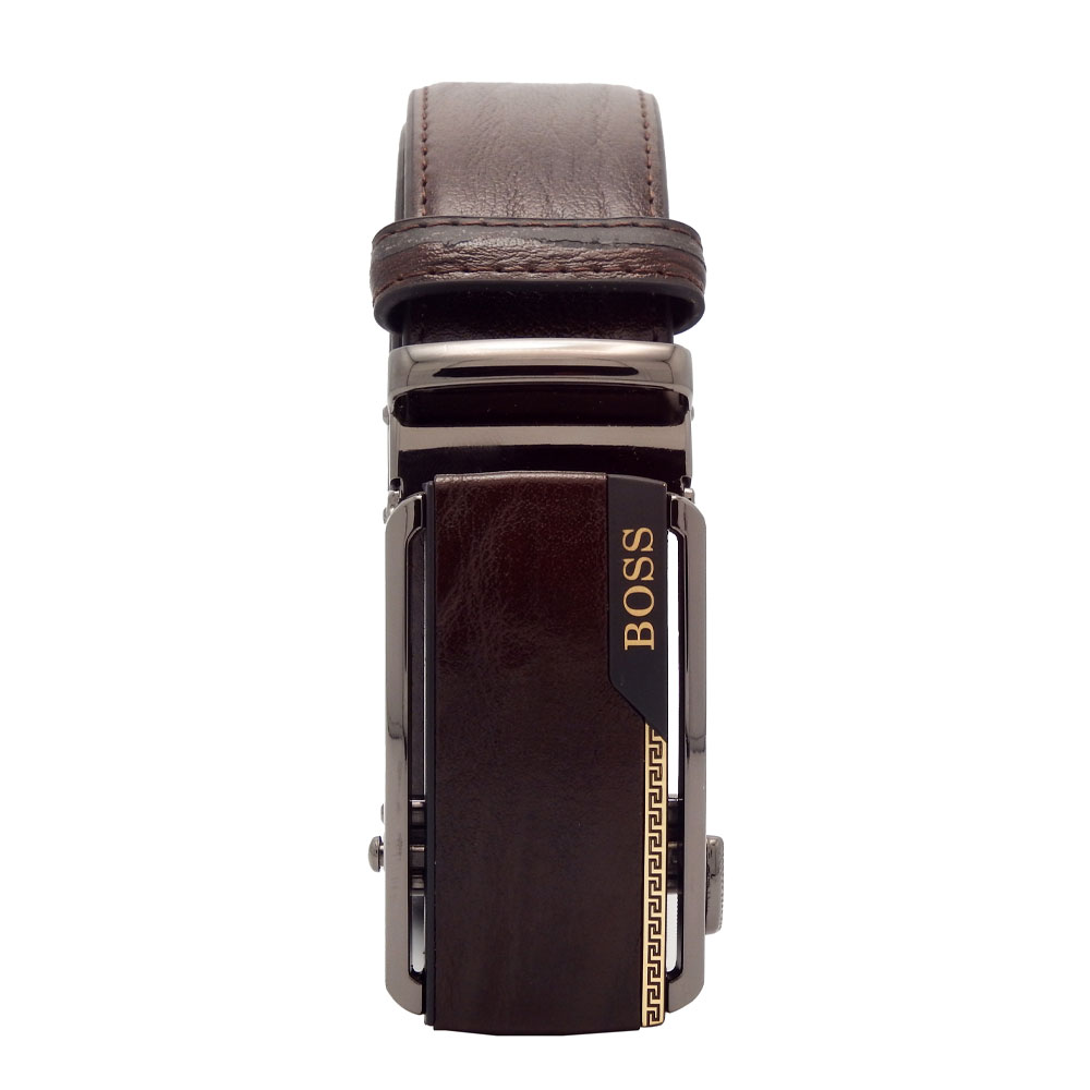 650 کمربند مشکی چرمی مردانه مدل KT650، مناسب استایل رسمی — Black men’s leather belt model KT650, suitable for formal wear.