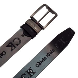 کمربند مردانه دوختی چرم طبیعی ۴ سانت مدل PREMIUM751NU با سگک قلاب‌دار مشکی Men's genuine leather stitched 4 cm belt model PREMIUM751NU with black hook buckle