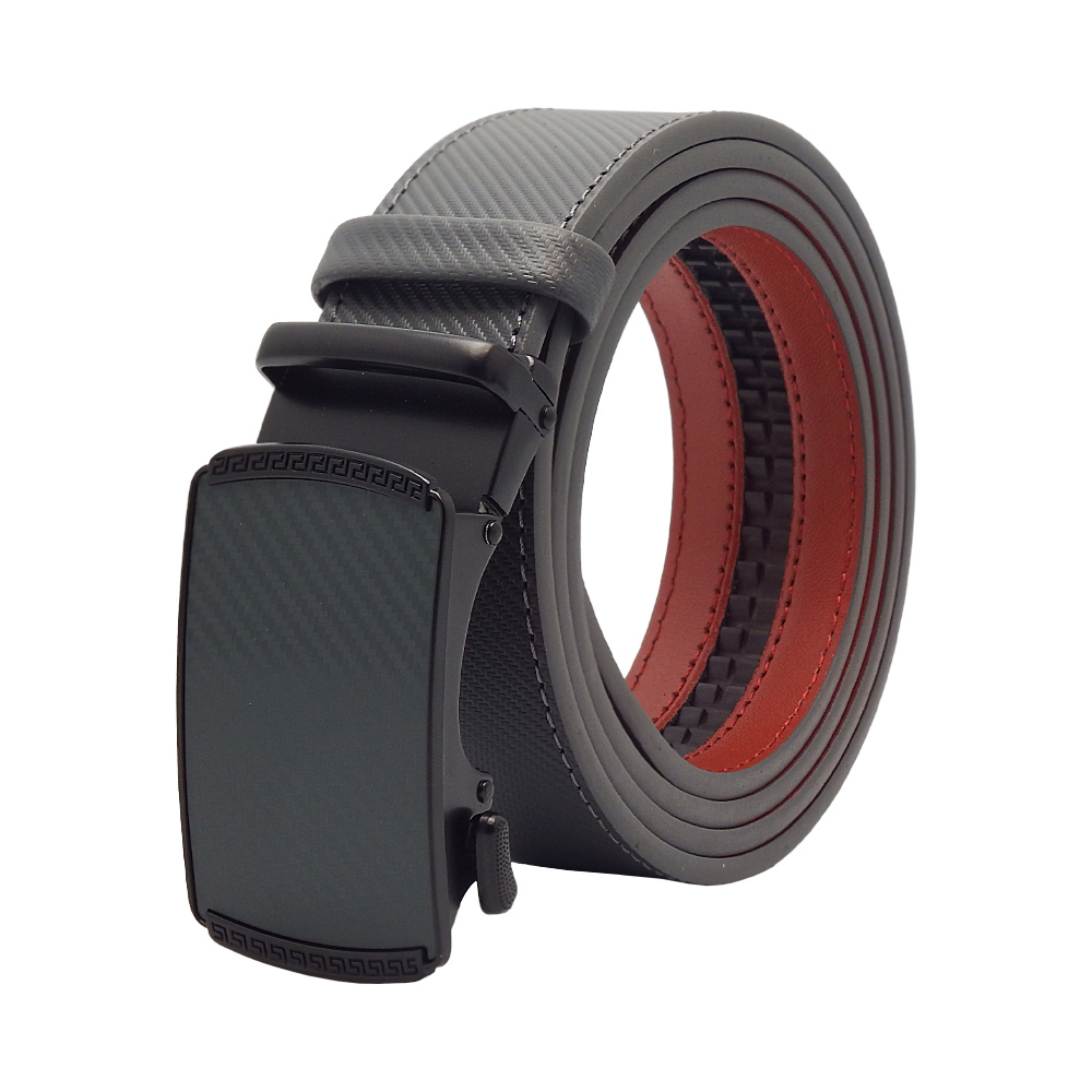 114 تبلیغ کمربند چرمی مردانه طوسی با سگک کشویی شیک Advertisement of men’s gray leather ratchet belt with stylish buckle