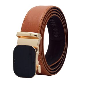 کمربند مردانه چرم صنعتی ریلی مدل ECO2077IN301 – رنگ عسلیMen's Industrial Leather Rail Belt Model ECO2077IN301 – Honey Color