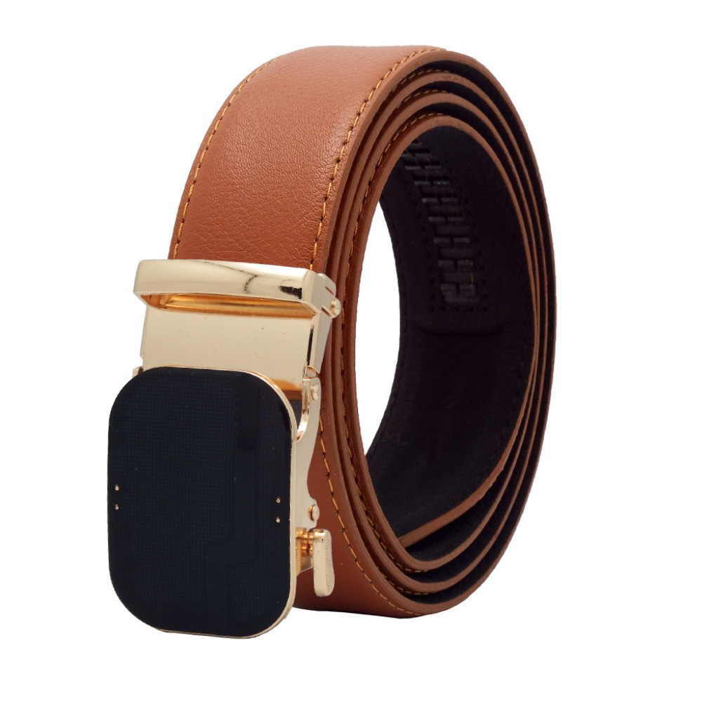 کمربند مردانه چرم صنعتی ریلی مدل ECO2077IN301 – رنگ عسلیMen's Industrial Leather Rail Belt Model ECO2077IN301 – Honey Color