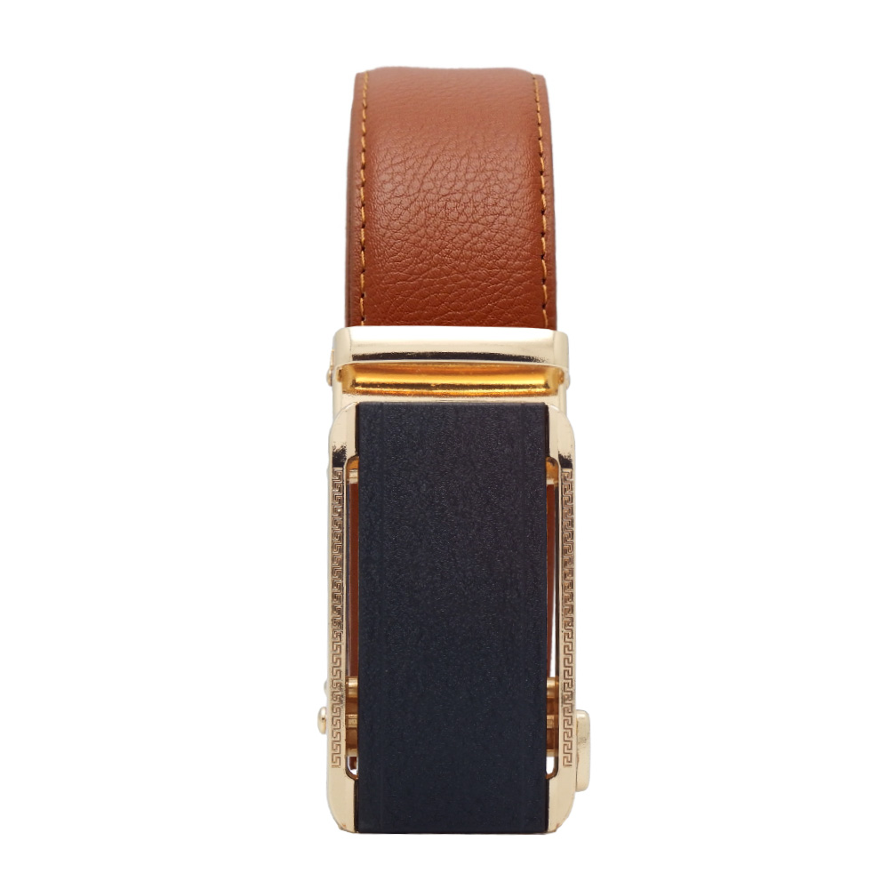 ECO2084IN301 کمربند چرم صنعتی قهوهای با طراحی ساده - Brown Industrial Leather Belt with Simple Design