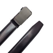 کمربند چرمی مردانه با قفل رچی‌ت مشکی – Men’s genuine leather ratchet belt black