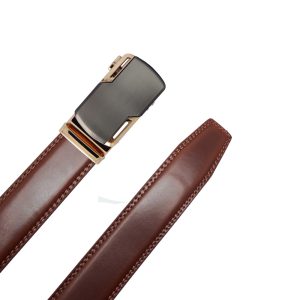 کمربند چرمی مردانه رنگ عسلی / Men’s honey-colored genuine leather belt