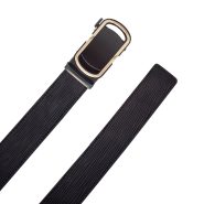 کمربند مردانه ریلی طبیعی اشبالت گاوی 5020NU7018 مشکی – Men's natural cowhide leather belt, black