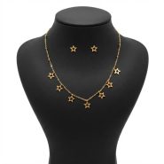 گردنبند زنانه طرح برگ ستاره مدل EN120