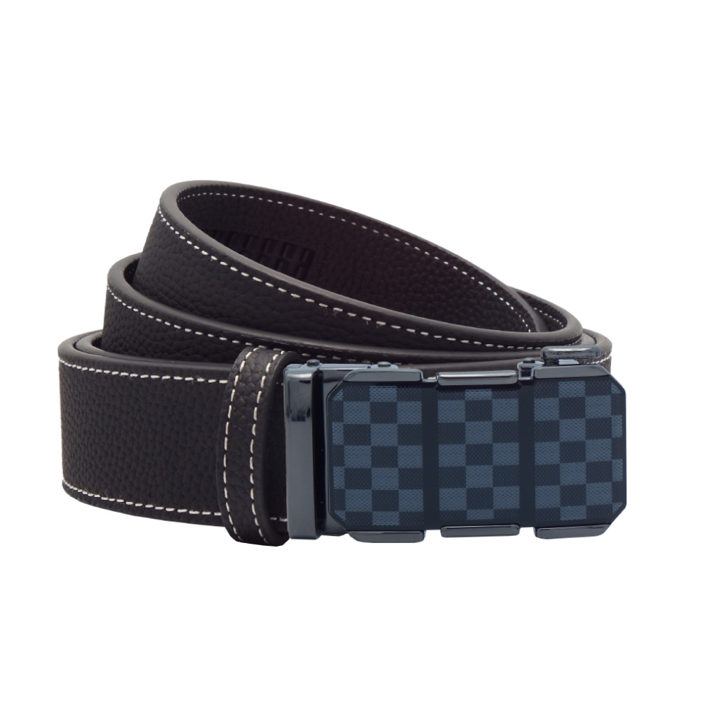6007NU6026 Men's Imported Genuine Leather Belt with Ratchet Buckle (Code 6007NU6026)کمربند چرم طبیعی وارداتی مردانه با سگک ریلی کد 6007NU6026