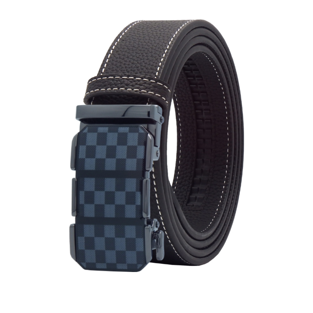 6007NU6026 Men's Imported Genuine Leather Belt with Ratchet Buckle (Code 6007NU6026)کمربند چرم طبیعی وارداتی مردانه با سگک ریلی کد 6007NU6026