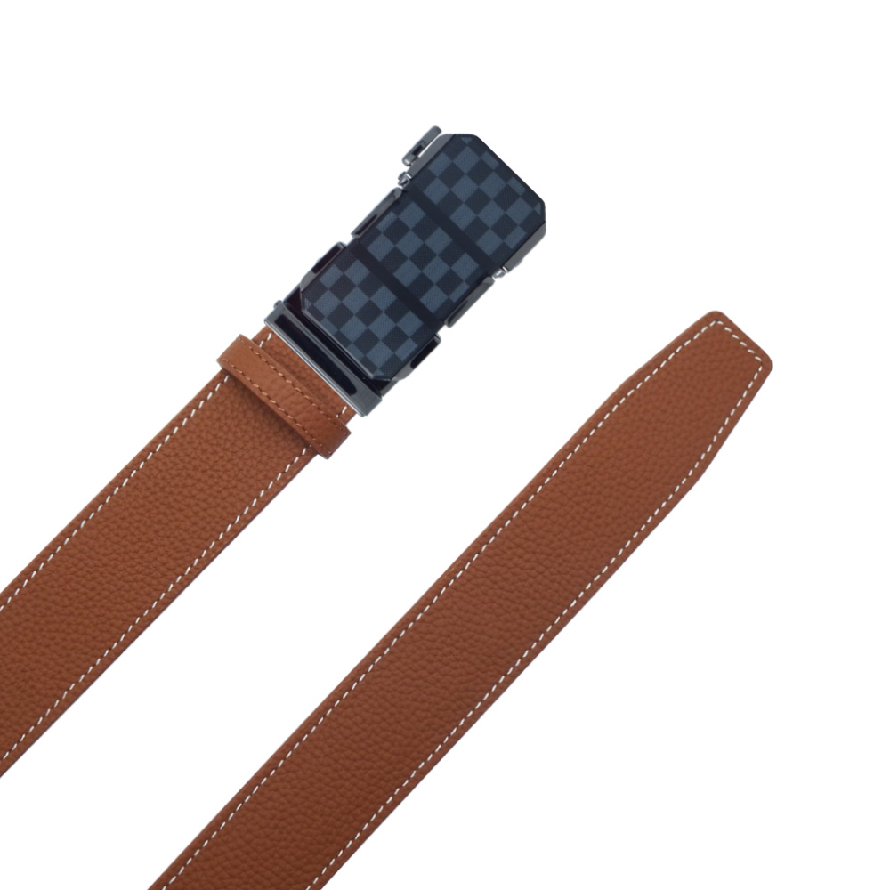 6007NU6024 Men's Imported Genuine Leather Belt with Ratchet Buckle (Code 6007NU6024)کمربند چرم طبیعی وارداتی مردانه با سگک ریلی کد 6007NU6024